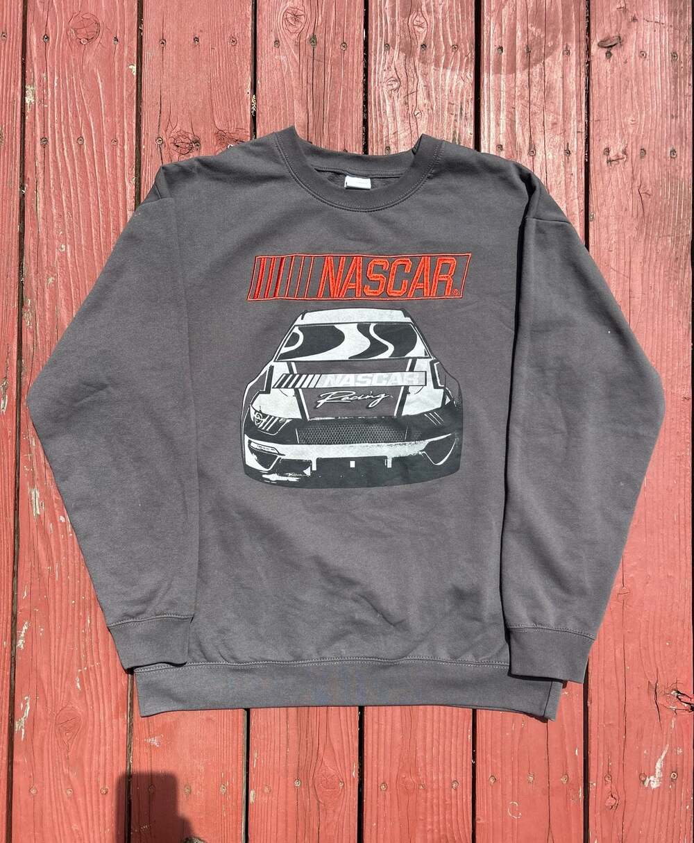 NASCAR Daytona 500 Racing Graphic Crewneck Sweatshirt, Car #94, Charcoal Grey